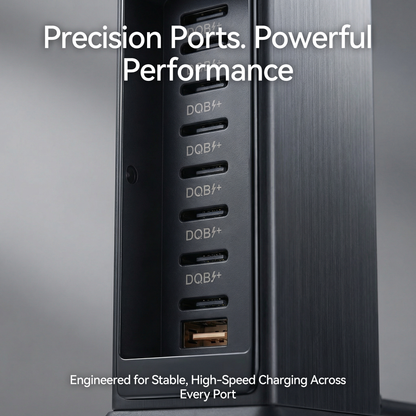 1000W GaN Charging Station - 10-Port Multi-Device USB-C Fast Charger Hub