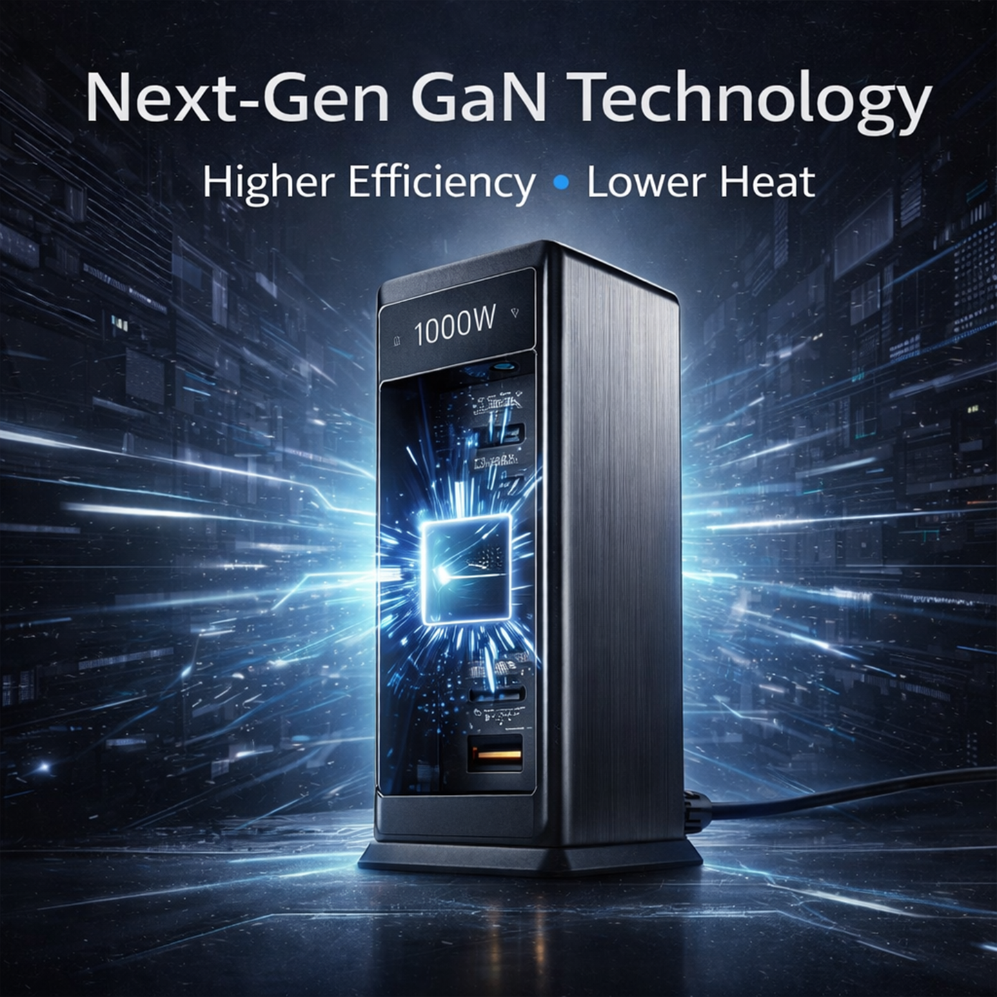 1000W GaN Charging Station - 10-Port Multi-Device USB-C Fast Charger Hub