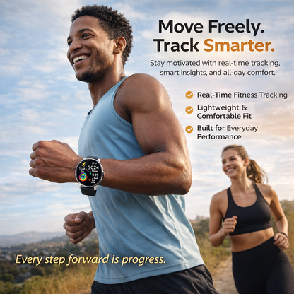 Smart Fitness Watch with Bluetooth Calling - Heart Rate Monitor & 100+ Sports Modes