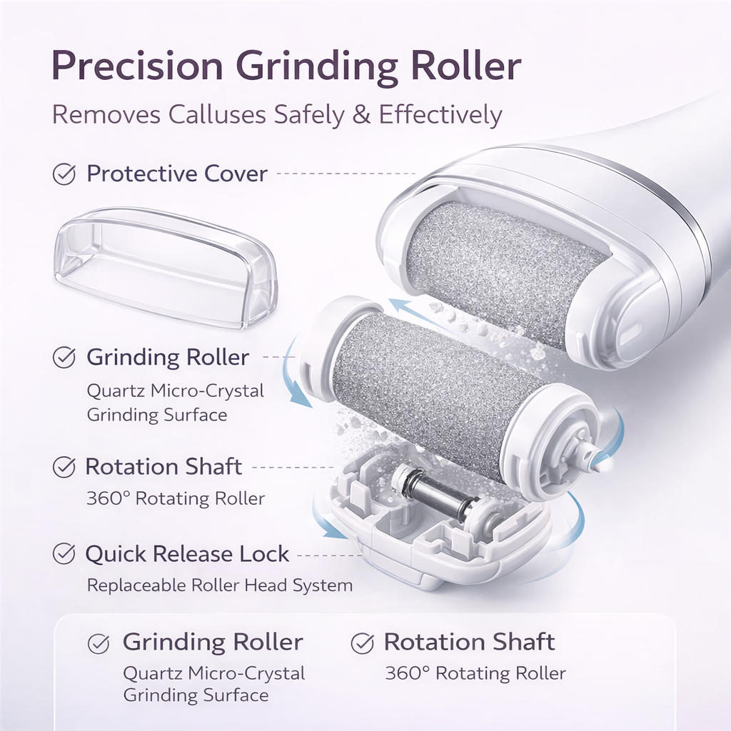 Electric Foot Callus Remover - Professional Rechargeable Pedicure Tool with LED Display